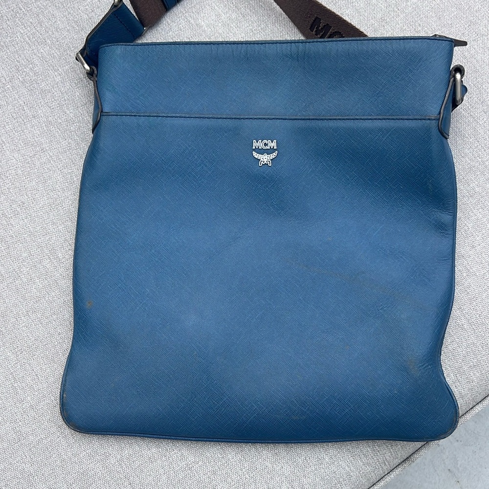 Blue leather MCM Crossbody
